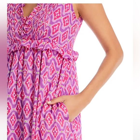 Banjanan Constance pleated ruffled pink dress - Picture 3 of 4